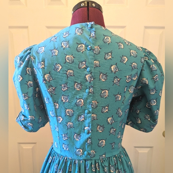 Vintage Laura Ashley Summer Cotton Dress, 12, EUC - Picture 4 of 9